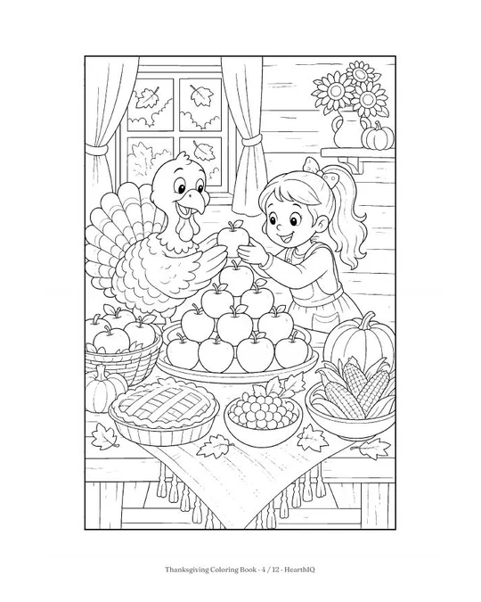 Thanksgiving Coloring Book page 4