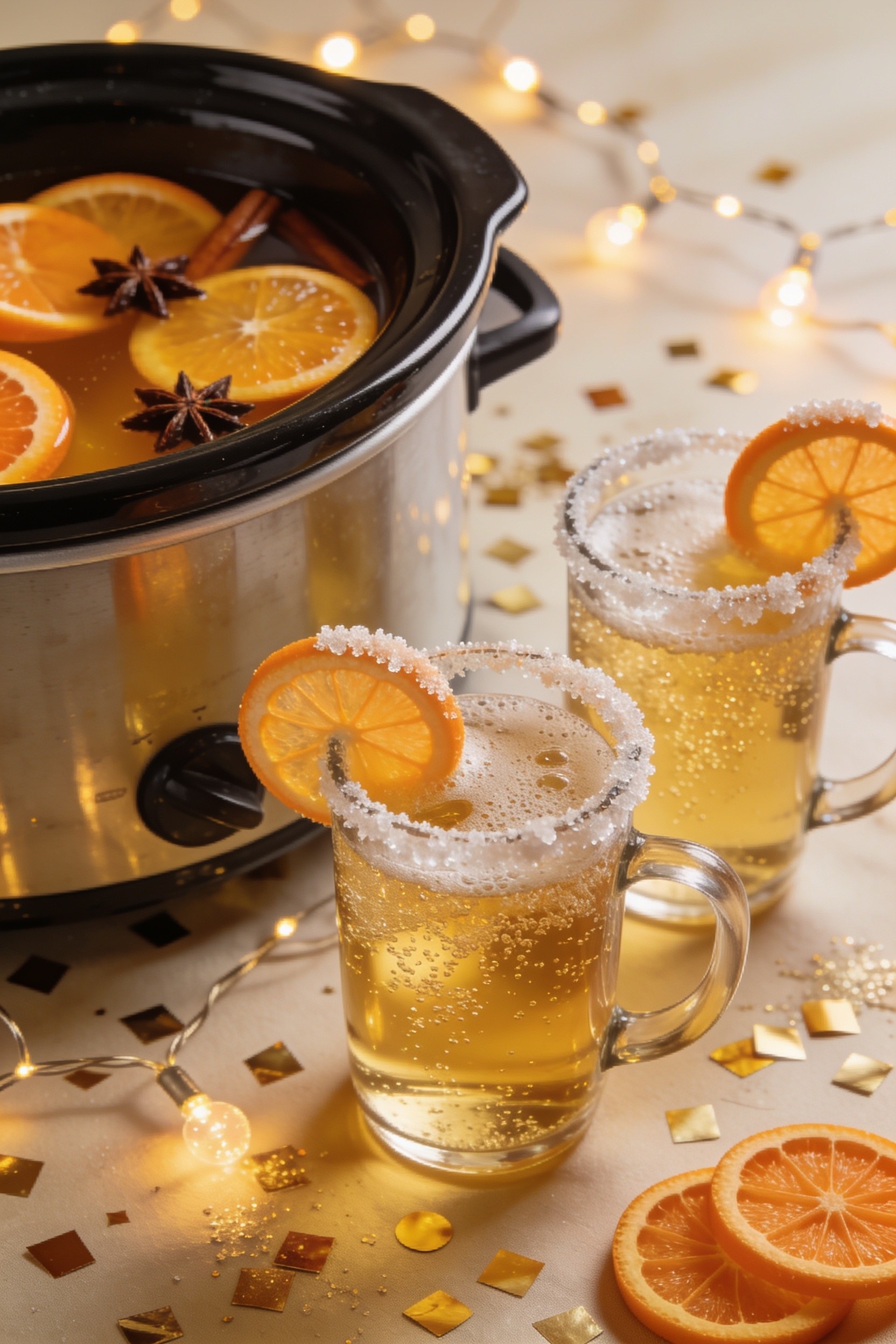 Slow Cooker Mulled Sparkling Cider