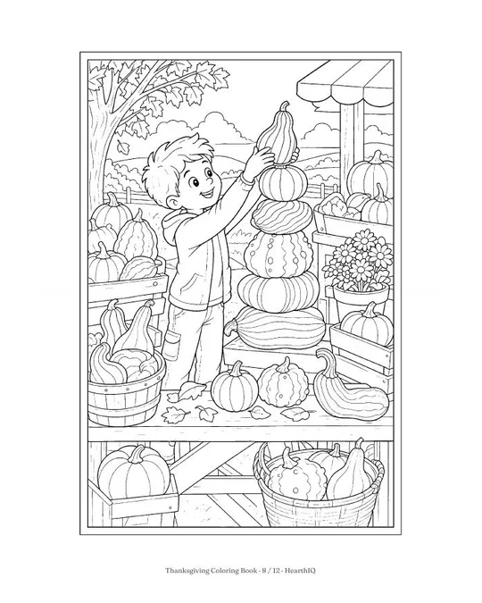 Thanksgiving Coloring Book page 8