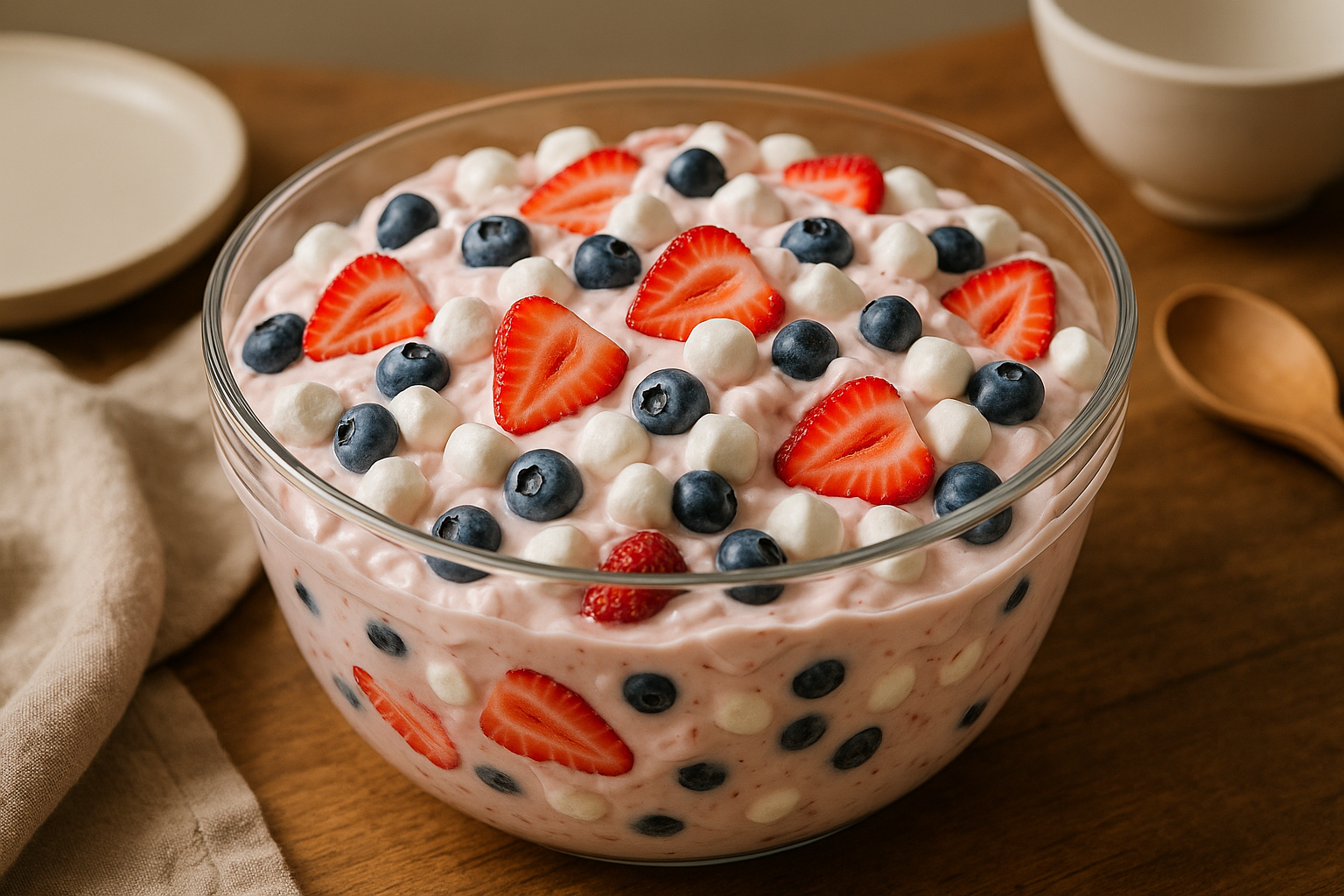 Mixed Berry Cheesecake Fruit Salad