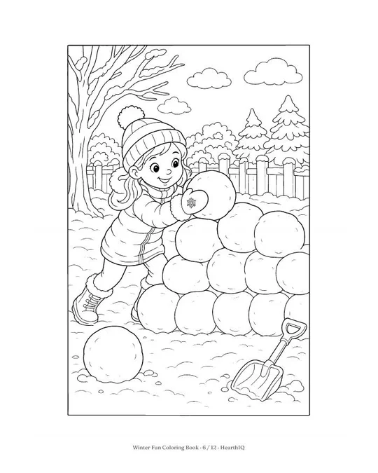 Winter Fun Coloring Book page 6