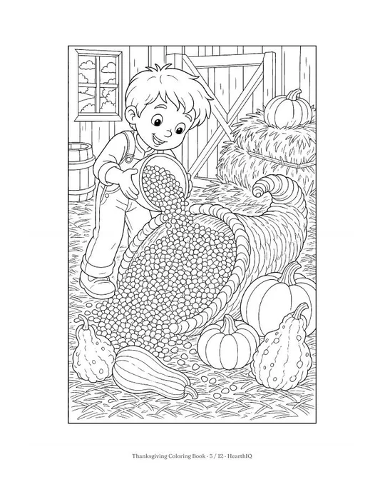 Thanksgiving Coloring Book page 5