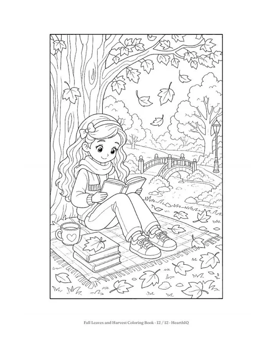 Fall Leaves and Harvest Coloring Book page 12