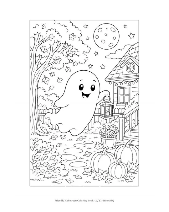 Friendly Halloween Coloring Book page 2