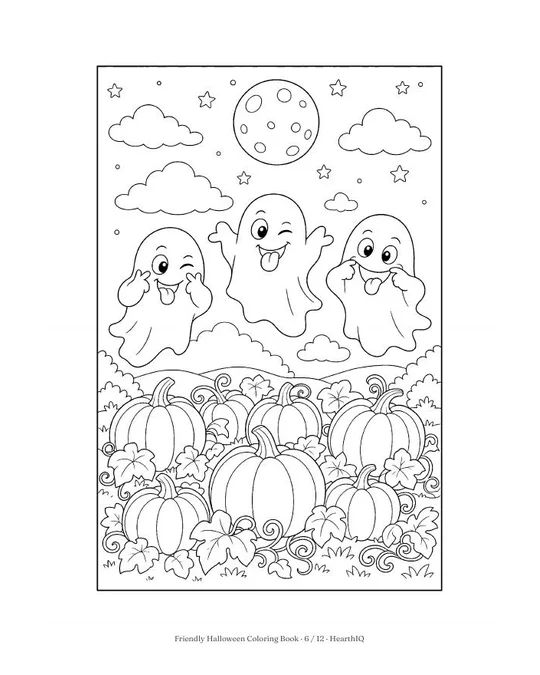 Friendly Halloween Coloring Book page 6