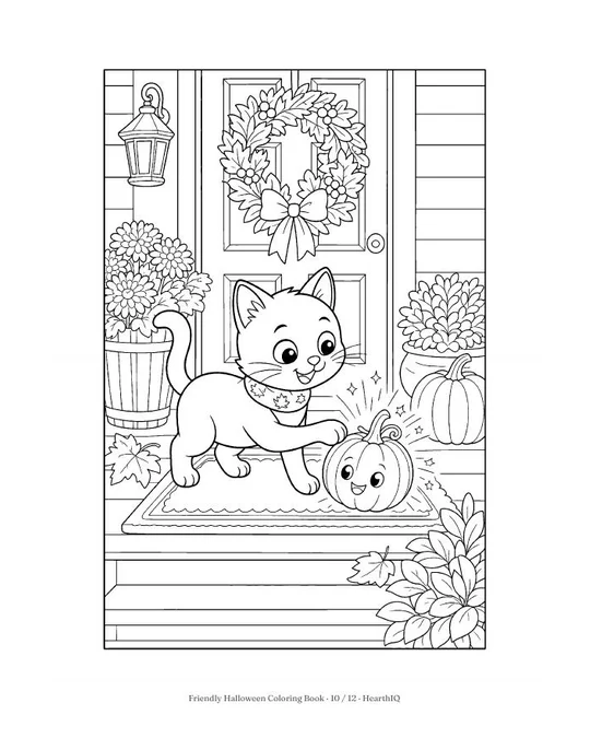 Friendly Halloween Coloring Book page 10