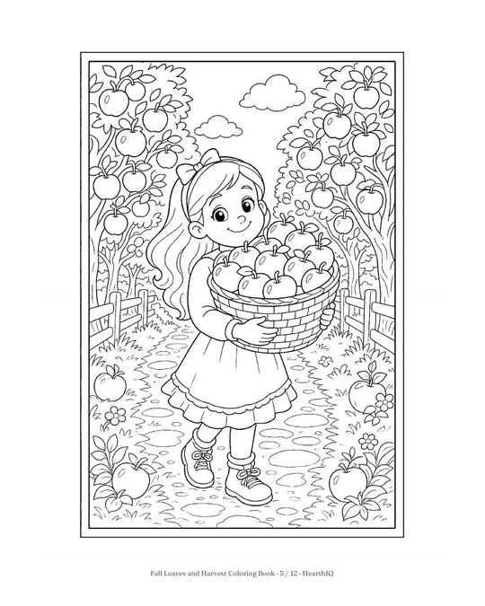 Fall Leaves and Harvest Coloring Book page 5