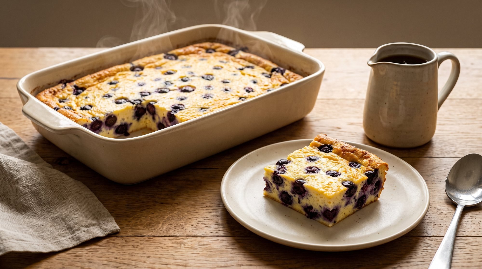 Blueberry Cottage Cheese Breakfast Bake