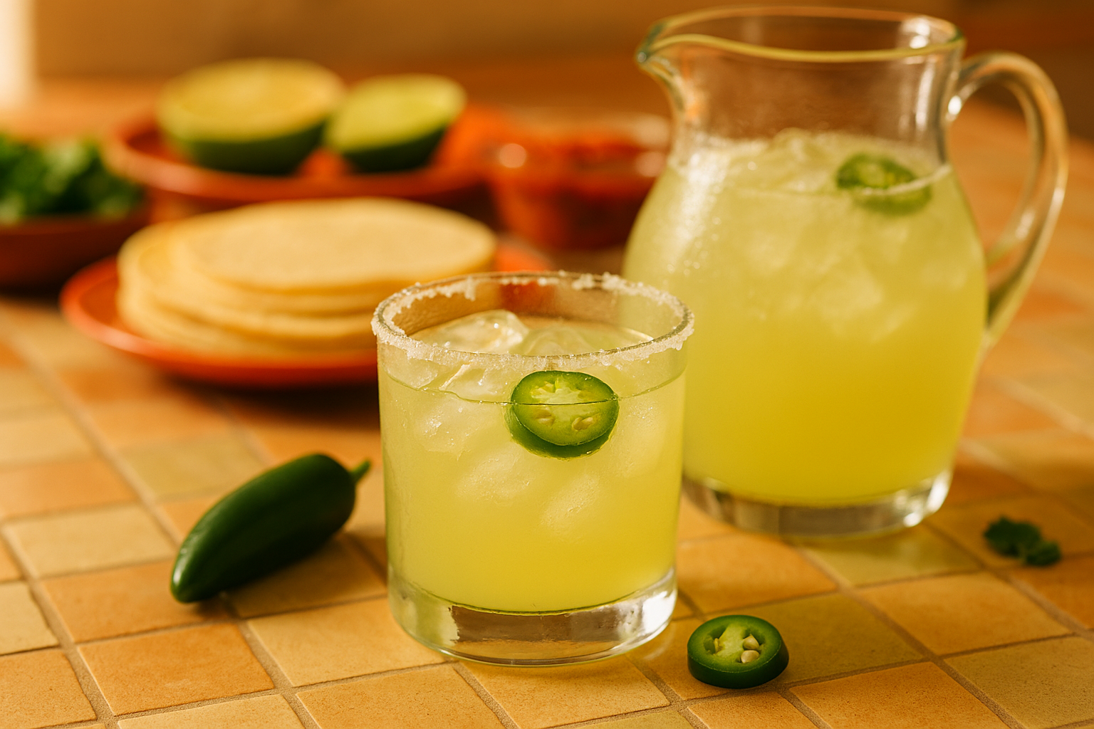 Jalapeño Lime Margarita Pitcher