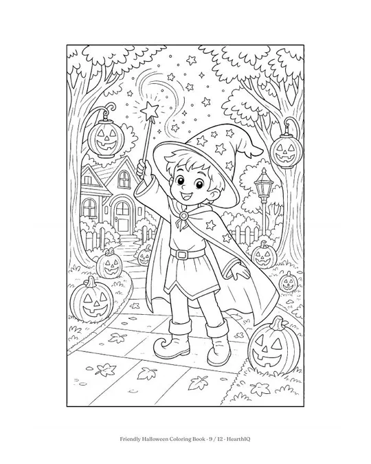 Friendly Halloween Coloring Book page 9