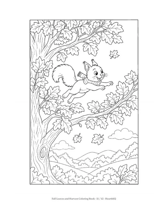 Fall Leaves and Harvest Coloring Book page 11