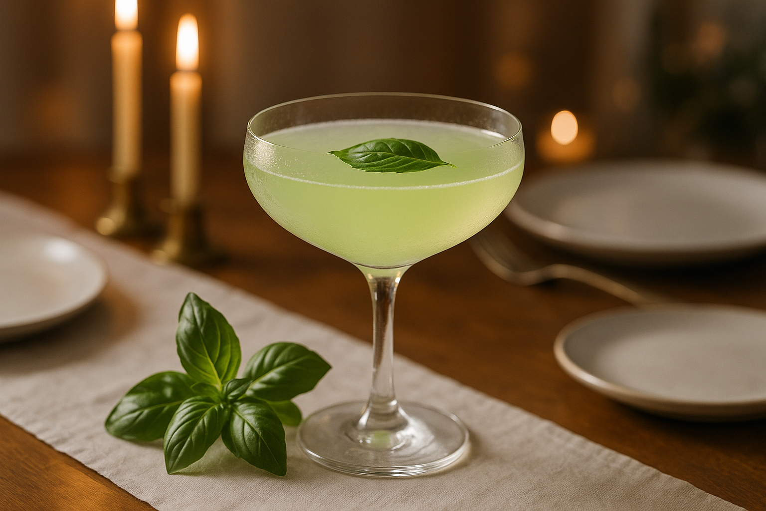 Green Basil Gimlet
