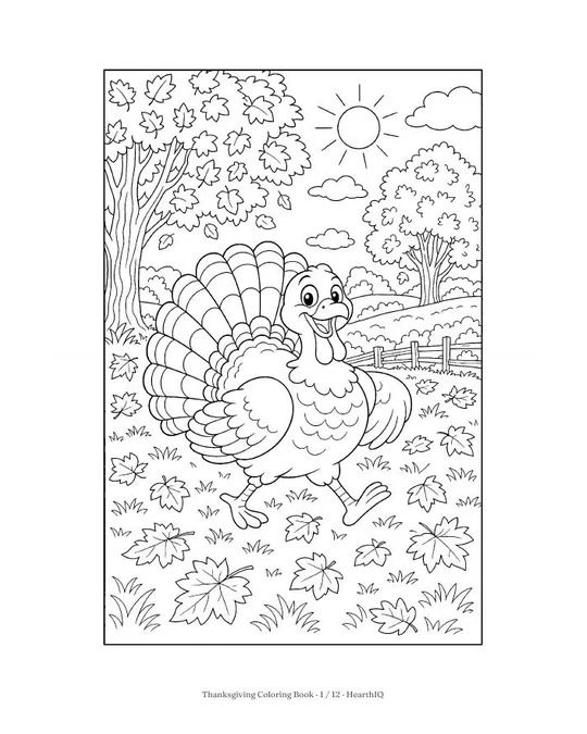 Thanksgiving Coloring Book page 1