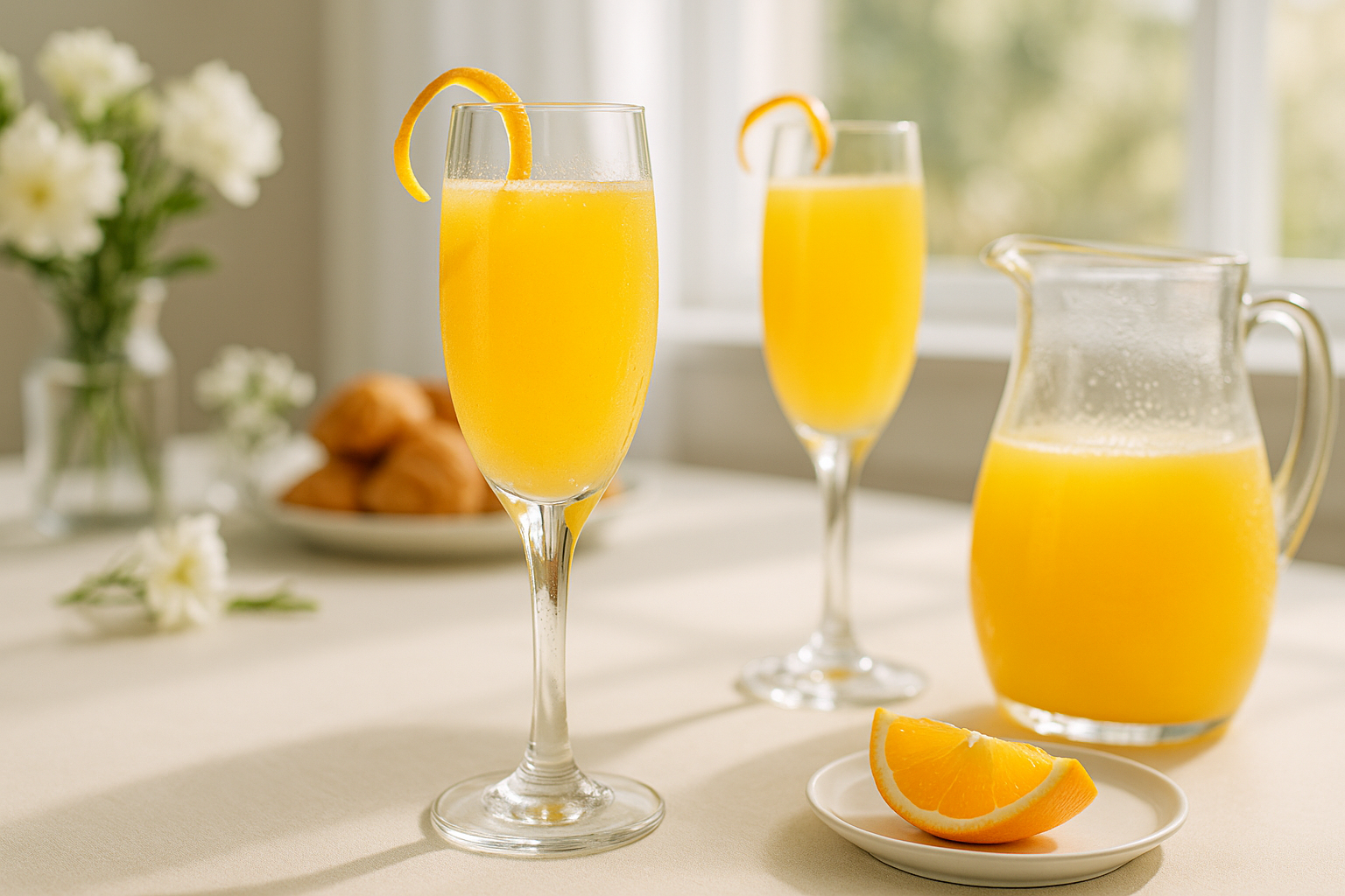 Orange Blossom Mimosa Pitcher