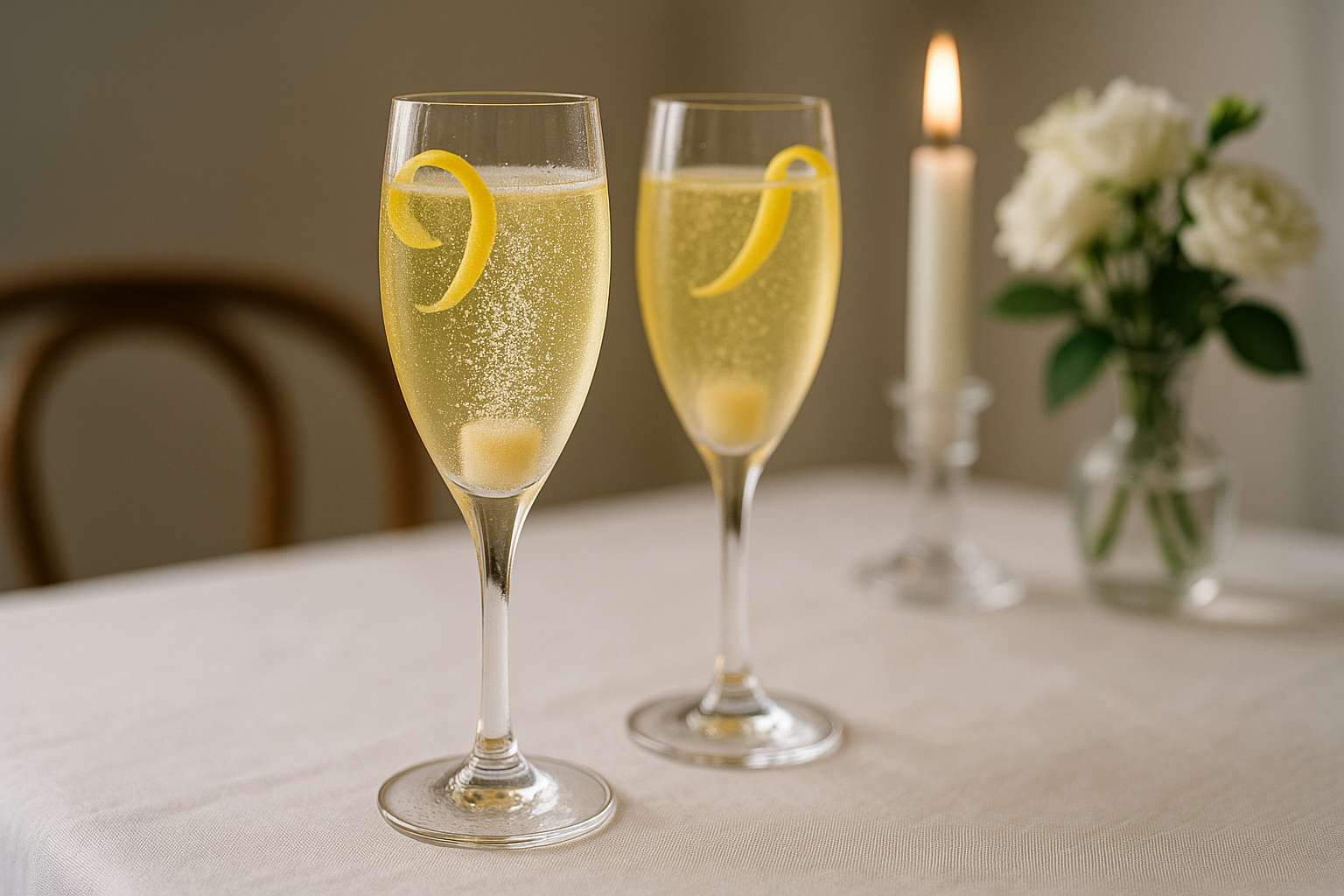 Sugar Cube Champagne Cocktail