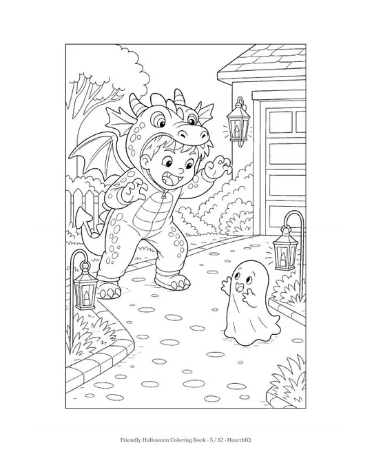 Friendly Halloween Coloring Book page 5