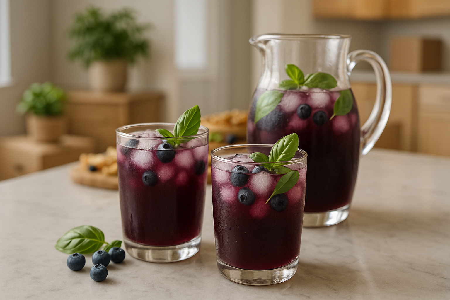 Blueberry Basil Lemonade