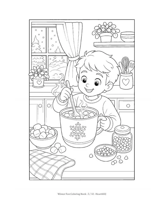 Winter Fun Coloring Book page 3