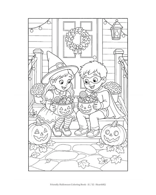 Friendly Halloween Coloring Book page 11