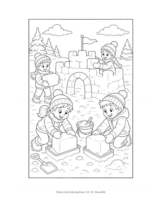 Winter Fun Coloring Book page 12