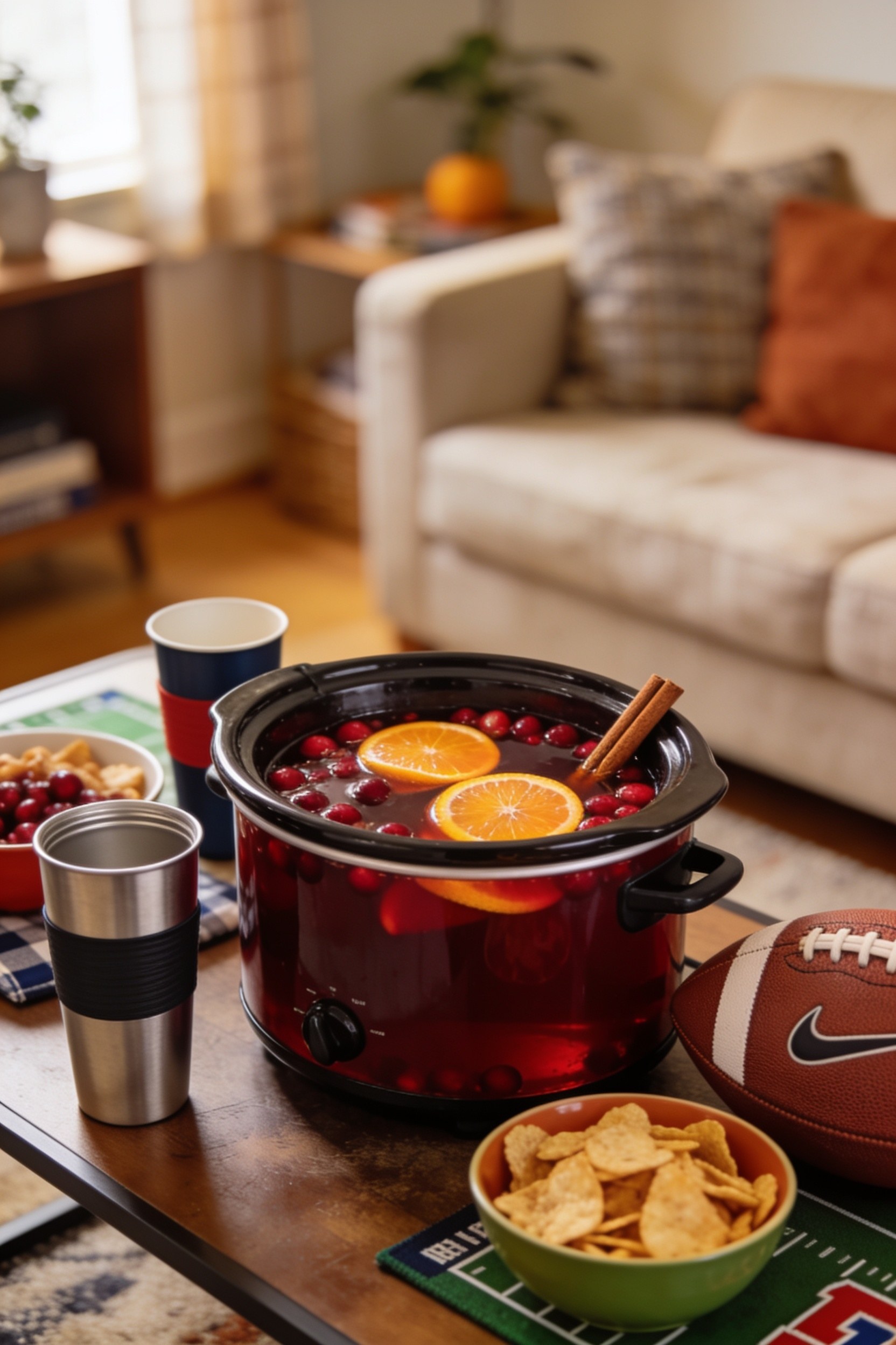 Slow Cooker Game Day Cider for a Crowd