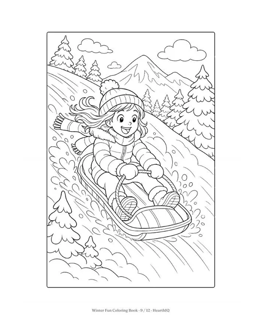 Winter Fun Coloring Book page 9