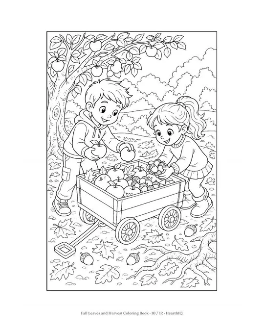 Fall Leaves and Harvest Coloring Book page 10