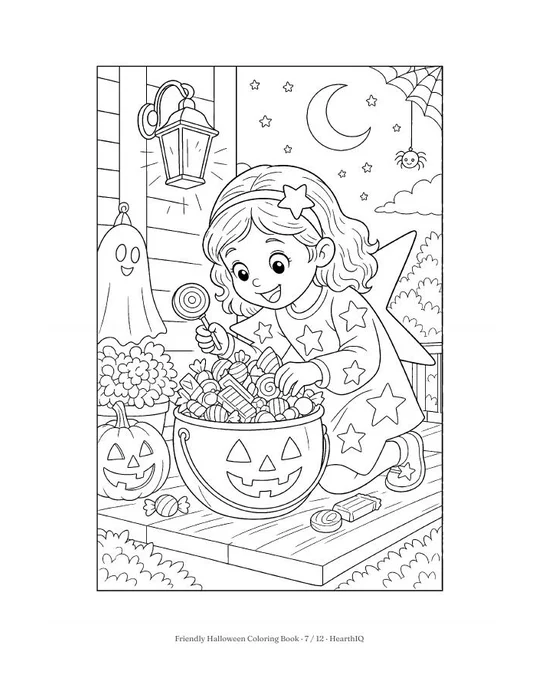 Friendly Halloween Coloring Book page 7