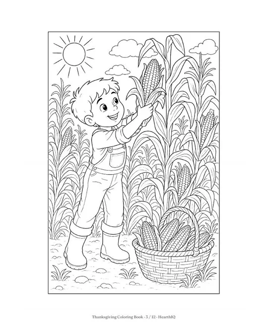 Thanksgiving Coloring Book page 3