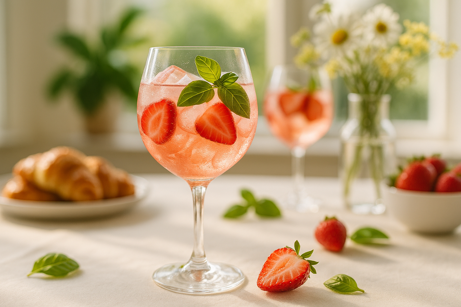 Strawberry Gin and Tonic Pitcher