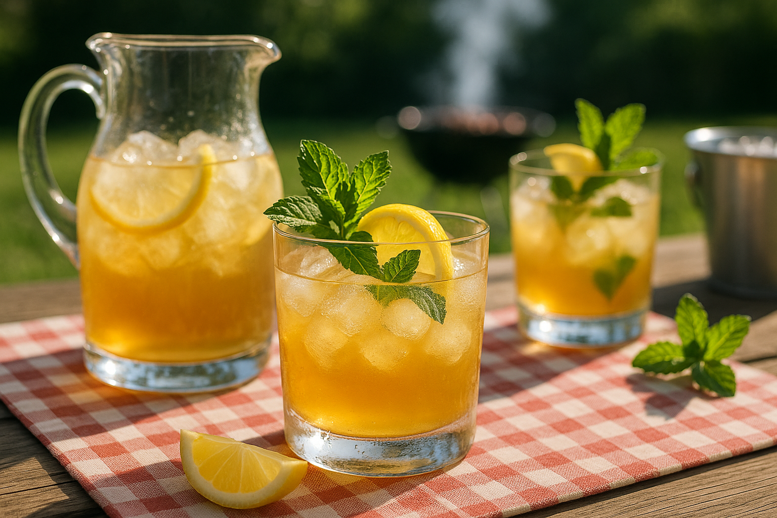 Bourbon Lemon Smash Pitcher