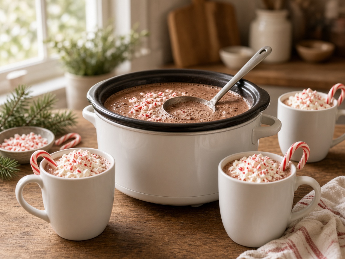 Slow Cooker Peppermint Cocoa